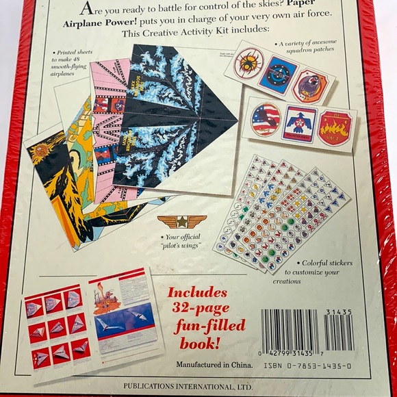 Paper Airplane Power Vintage Sealed Building Kit 48 Flying Airplanes Stickers - Picture 9 of 9